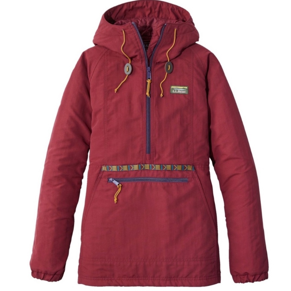 L.L.Bean Women’s Mountain Classic Insulated Anorak in Red Wine/Darkest Purple